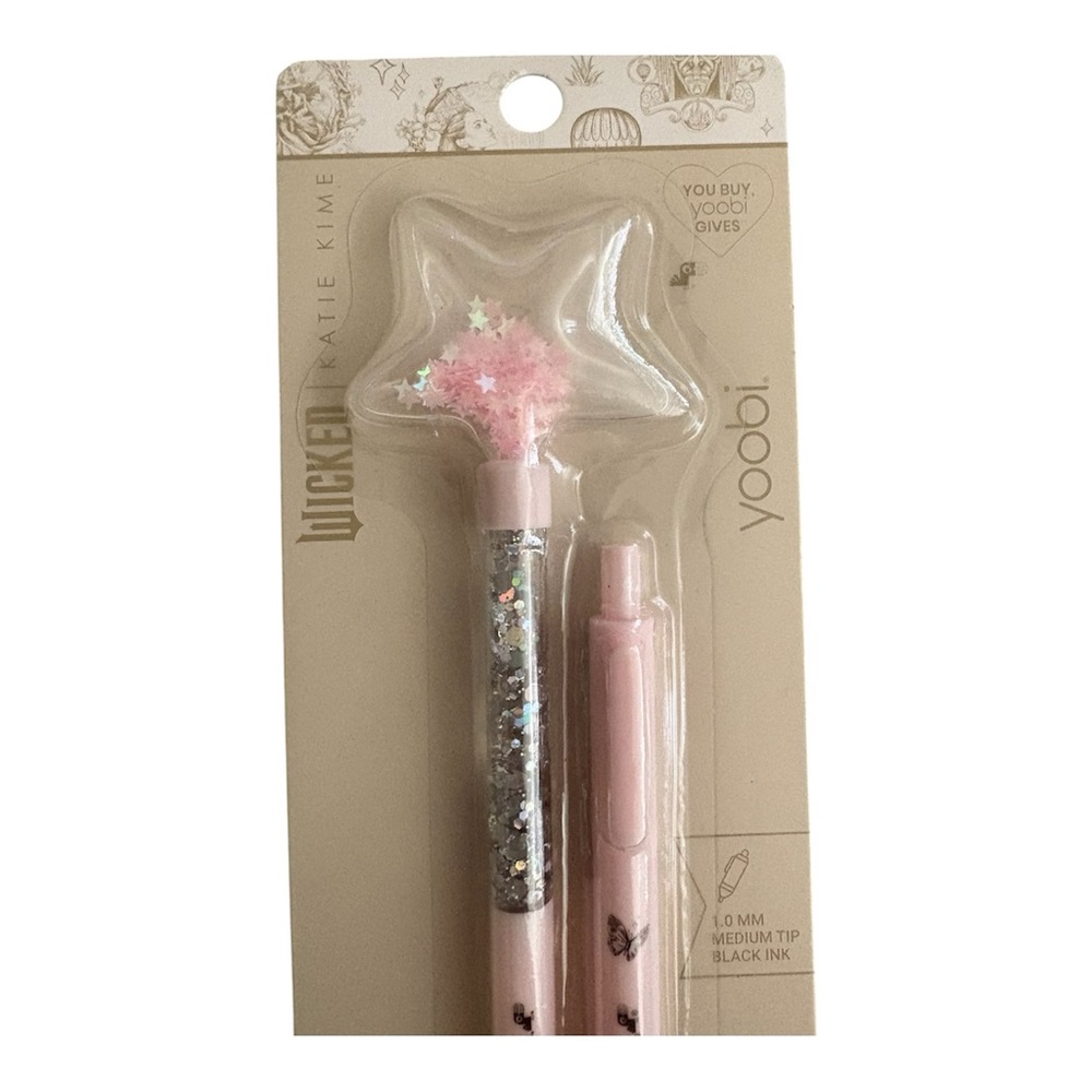Wicked Pink Star Glitter Pen Duo